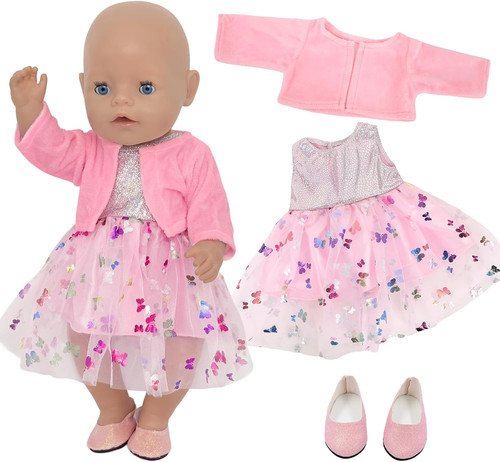 Rosa puppenkleidung 43cm - 43cm, 36cm