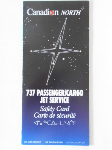 Safety card canadian north - safety,