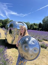 Atemberaubende Silber Handpan