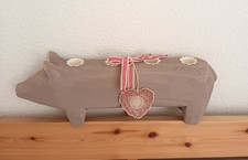 Maileg Kerzenschwein Adventsschwein Grau Mit Blütentülle Kerzenhalter Rarität