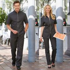 Damen Herren Tunika Stehkragen Berufsbekleidung Gastro Hotel Kellner Bar Bluse