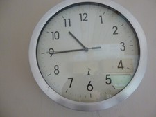 Wanduhr Hechinger Uhr Funkwanduhr Funkuhr Radio Controlled Edelstahl 30cm