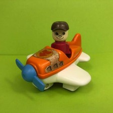 Vintage Matchbox Toys Live N Learn Little People Funny Flyer Flugzeug Set 70er