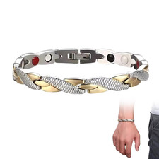 Edelstahl Schmuck Titan Magnetarmband Damen Magnetisches Armreif Männer