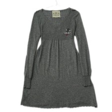 CHILLNORWAY (Skandinavien) Feinstrick Mini Kleid Grau Gr.M  Viskose, Cotton AR33