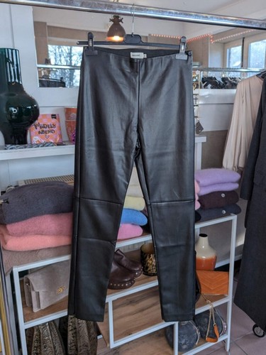 Leder leggings schwarz - leggings, mit