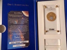 Erste Weltraum Inlay-Prägung, geflogen mit Foton-9 - Siggi Jähn + Ulf Merbold