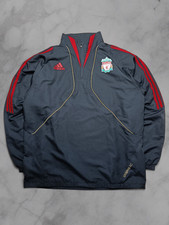 Vintage Y2K Adidas Liverpool Quarterzip Größe XL Herren Trackjacket Schwarz