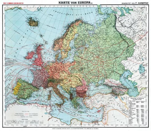 Historische karte europa um - historische,