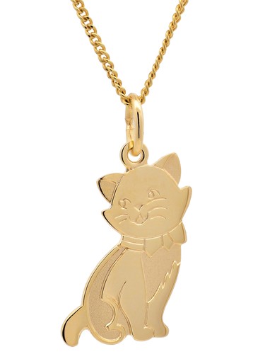 Gold anhänger katze mit - katze,