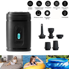 2400mAh Elektrische Luftpumpe Mini Pumpe Akkupumpe mit 5 Düsen für Luftmatratze