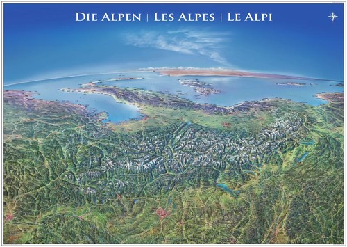 Panorama alpen poster - panorama,