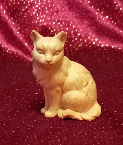 Krippenfigur katze ahorn - katze,,