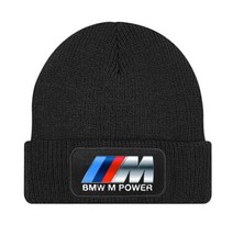 BMW M. Power Auto Logo Schwarze Beanie Strickmutze- STRICK034-SW