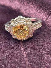 TJC Sterling Silber 925 Citrin