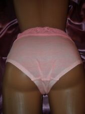 Tolles Modal Spitzen Höschen Damenslip Schlüpfer Gr. L rosa Panty Slip   (R79)