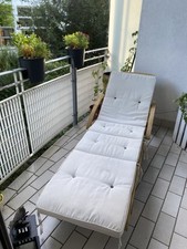 Sonnenliege Klappbar mit Verstellbarer Rückenlehne + Auflage (auf Wunsch)