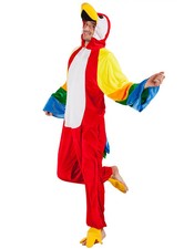 Plüsch Papagei Kostüm - Bequemer Overall für schräge Vögel Größe: XL