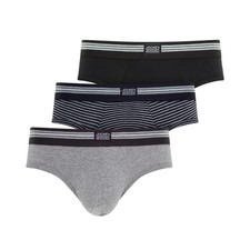 Jockey Herren Slips, 3er Pack - Cotton Stretch Brief, Unterwäsche, Logobund