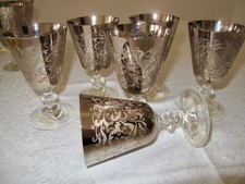 6 Romantisch Vincennes Eisch Weißweingläser Wein Kristallglas Gravur Handmalerei