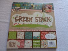 Designpapier, Motivpapier 12x12"/ 30,5x30,5cm, The Green Stack, DCWV, Struktur