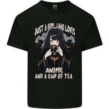 Just A Mädchen Wer Loves Anime & A Körbchen Von Tee Herren Licht Baumwolle