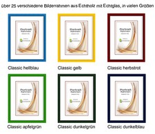 Holz Bilderrahmen viele Modelle mit Echtglas Posterrahmen  ab 10x15 bis 40x60