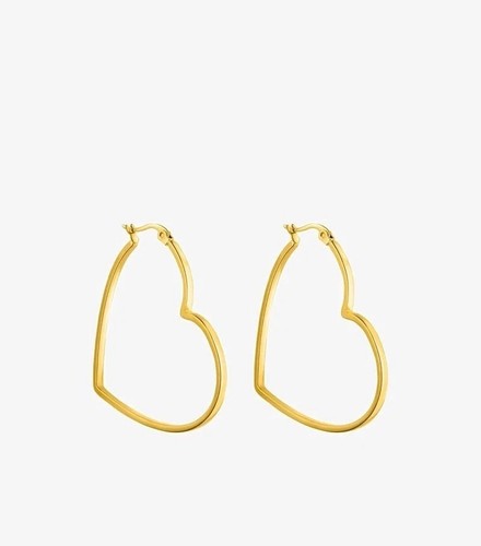 Creolen damen gold herz form - creolen,