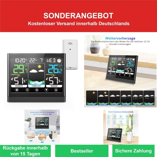Jely wetterstation funk mit - wetterstation,
