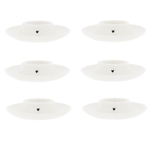 6er set eierbecher heart - eierbecher,