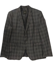 s.Oliver Herren Sakko Gr. 56 Schwarz Grau Kariert Klassisch Einreihig
