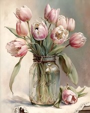 Wandbild Tulpen Blumen Vintage