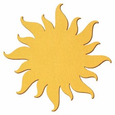 Goldene Holz Sonne - Deko