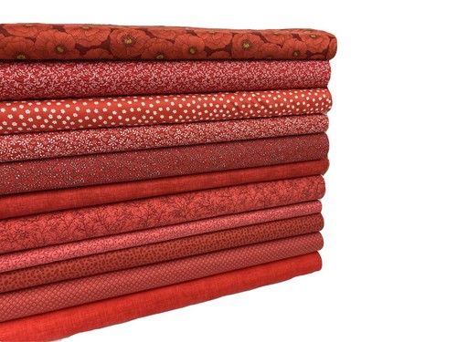 Roter baumwollstoff patchwork - roter,