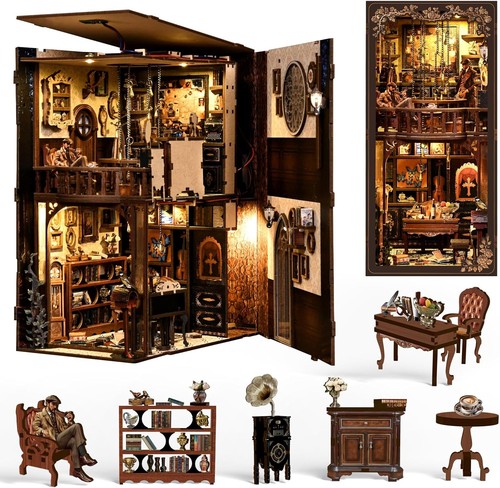 Book nook kit dunkle - book,