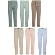 DENIMFY Cordhose Damen Mom Fit High Waist Gerades Bein Stretch DFLisa Cord Hose