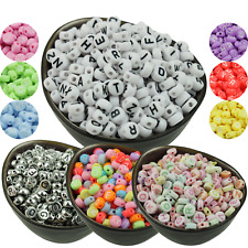 500x Buchstaben Perlen 7mm