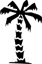 Aufkleber Sticker Palme Afrikakorps Afrika Korps Deutschland DAK WWII 15cm Höhe