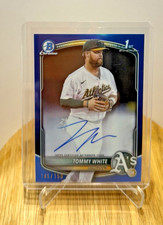 Tommy White 2025 Bowman Chrome 1st Prospect Auto True Blue Refractor /150 A's