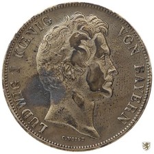 BAYERN, Ludwig I., 1 Gulden, 1838, AKS 78, sehr schön