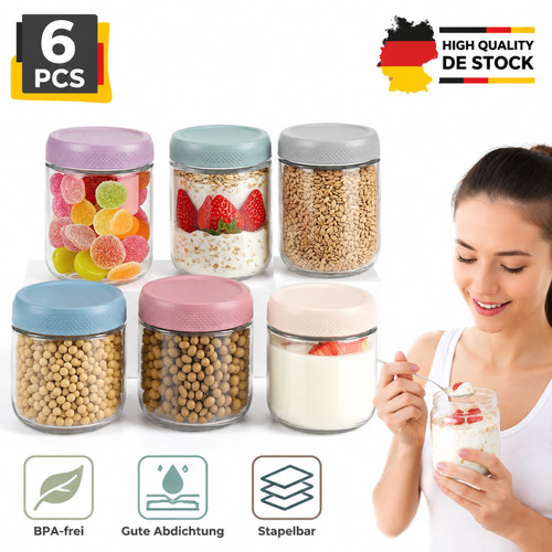 Overnight oats gläser 3x480ml - oats,