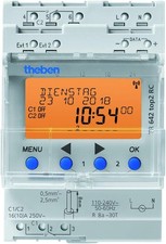 Theben Digitale 2-Kanal Zeitschaltuhr TR 642 top2, Jahres- Astro-Programm