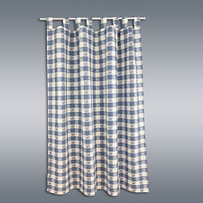 Dekoschal Karo mit Hirsch in Blau Landhaus-Schlaufenschal Vorhang mit Schlaufen