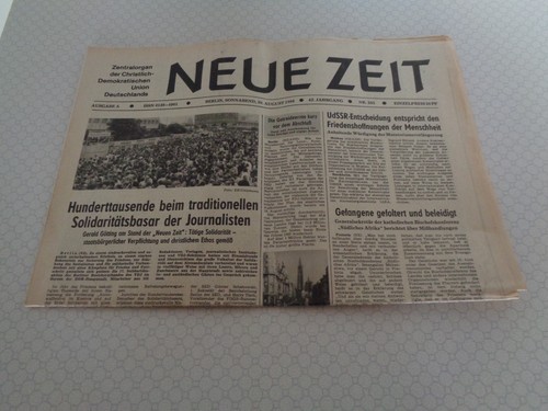 Alte ddr zeitung august - alte,