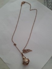 Engelsrufer Kette, Original, mit Kugelanhänger,Rosegold,Satinband