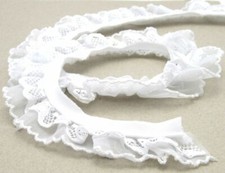 Rüschenspitze, weiß, 30mm breit, hochzeit, mittelalter, Meterware, 1meter
