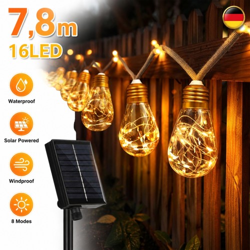 Led solar lichterkette - 7,8m,