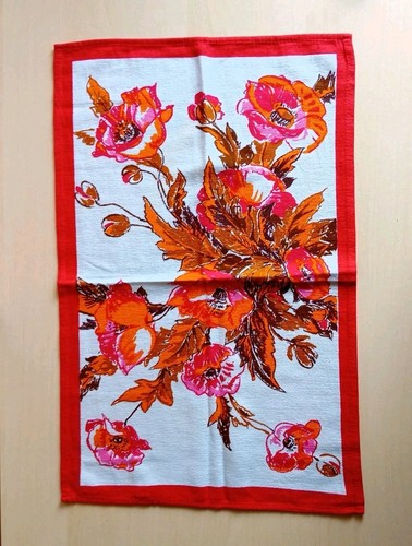 Malimo geschirrtuch rot blumen - geschirrtuch,