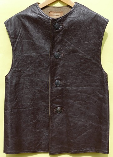Army braune leder weste - braune,