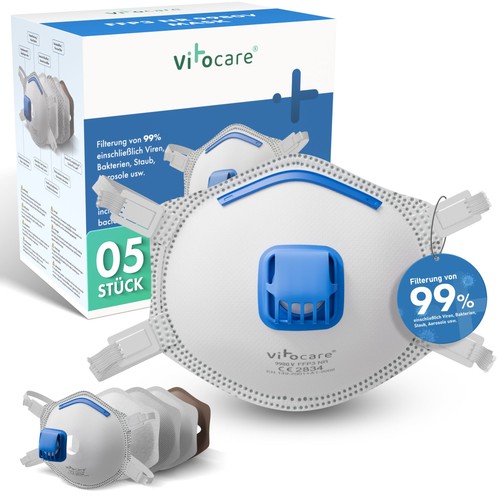 Vitocare ffp3 maske mit ventil - ffp3,